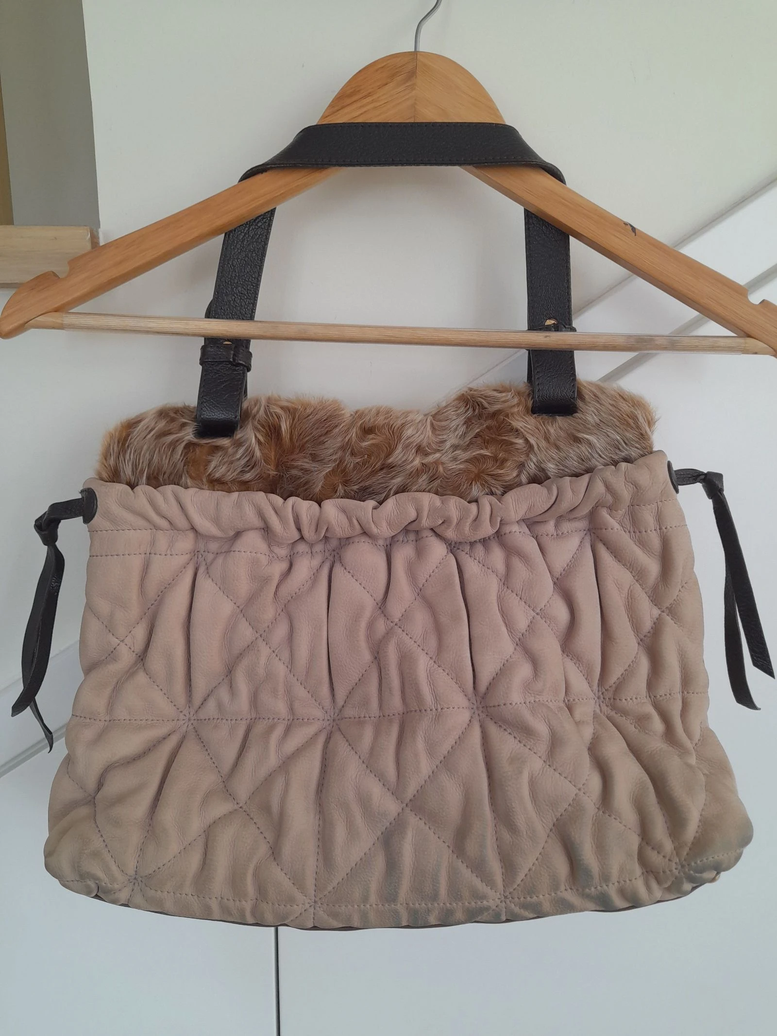 Bolso Hobo Furla en Piel Beige y Marrón 🤎 – photo 6